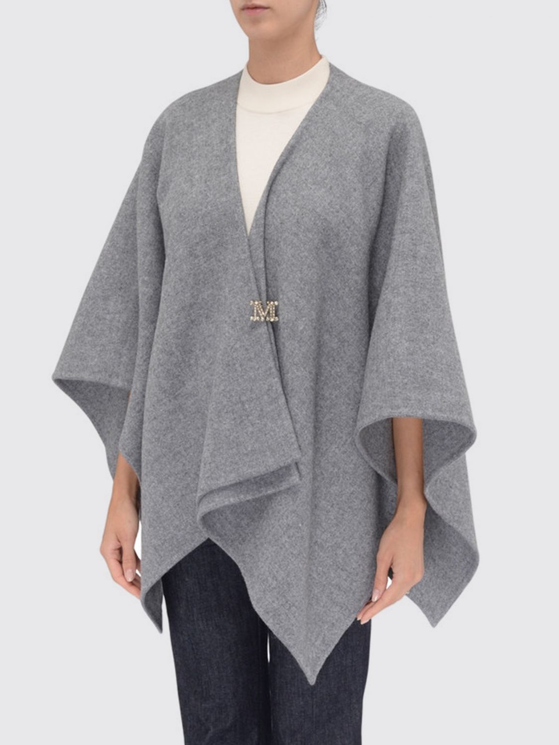 Max Mara Coat Woman Color Grey In Gray