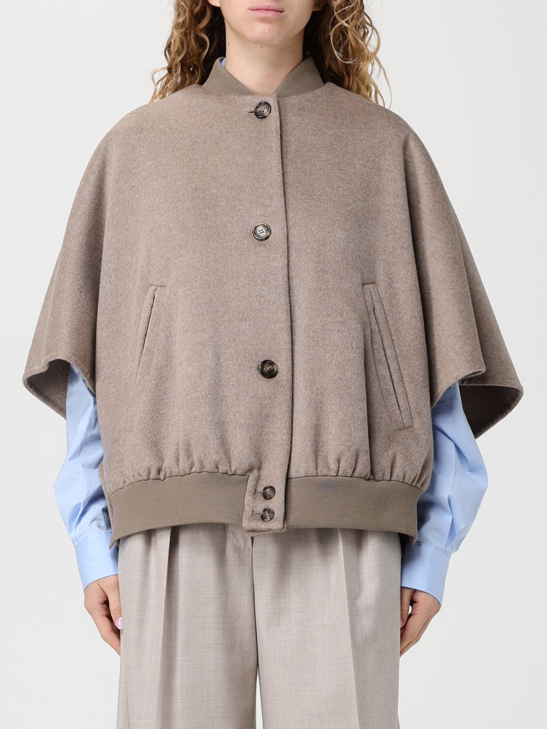 Max Mara Coat  Woman Color Beige In Neutral