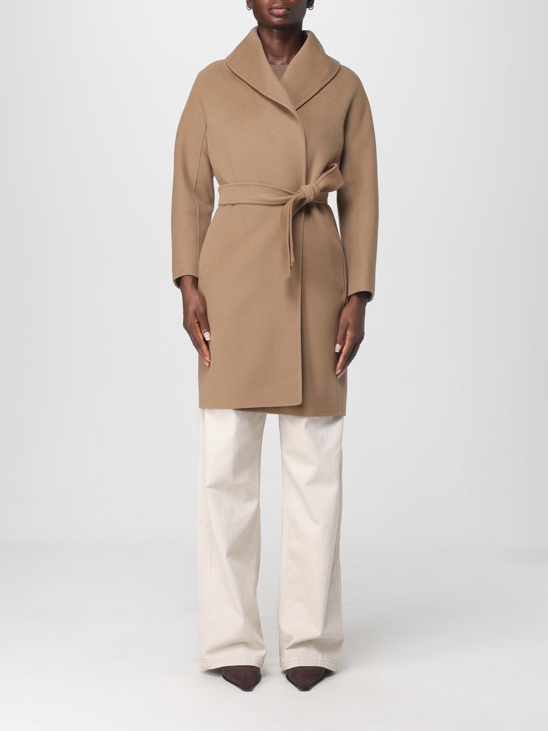 S Max Mara ' Virgin Wool Coat In Brown