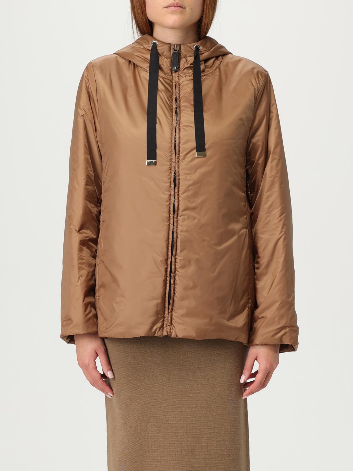 Max Mara The Cube Jacket Woman Color Leather In Brown