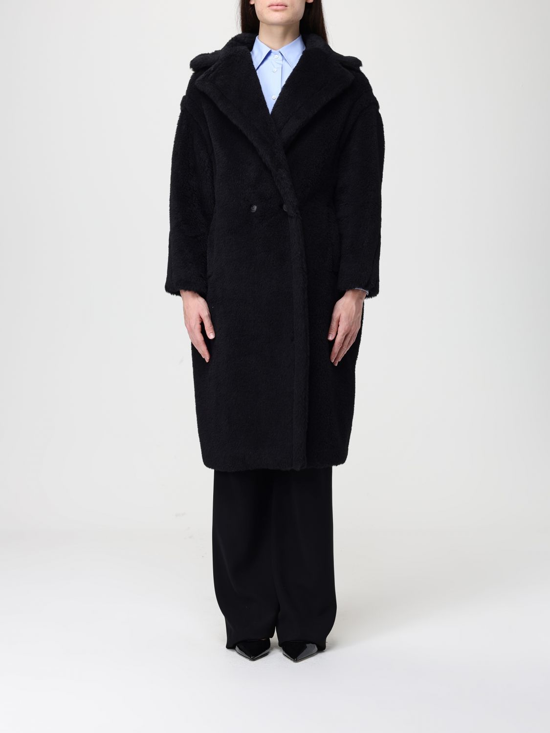 Max Mara Coat Woman Color Black In Black
