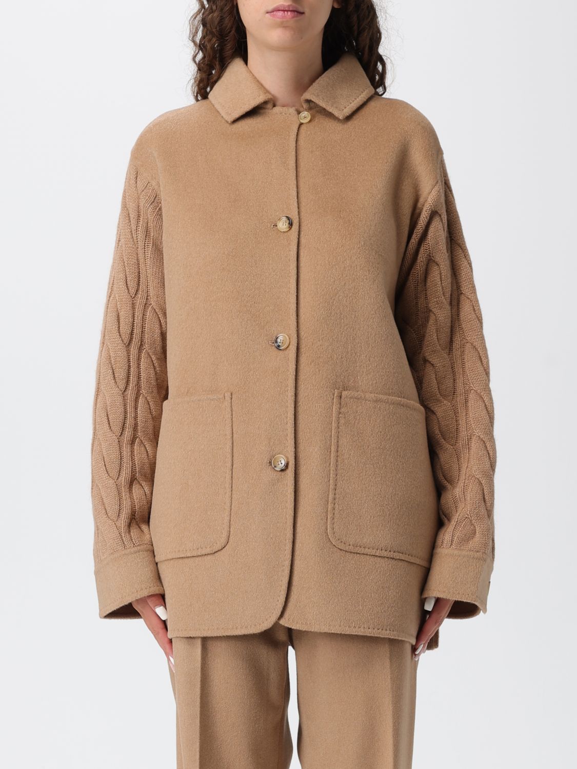 Max Mara Coat  Woman Color Camel In Brown