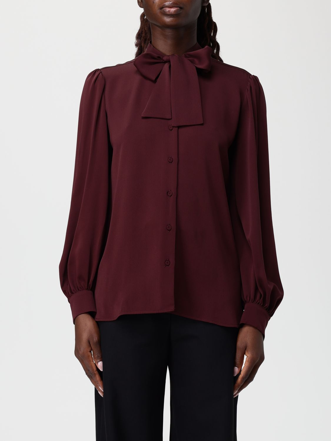 Max Mara Shirt Woman Color Burgundy In Burgundy
