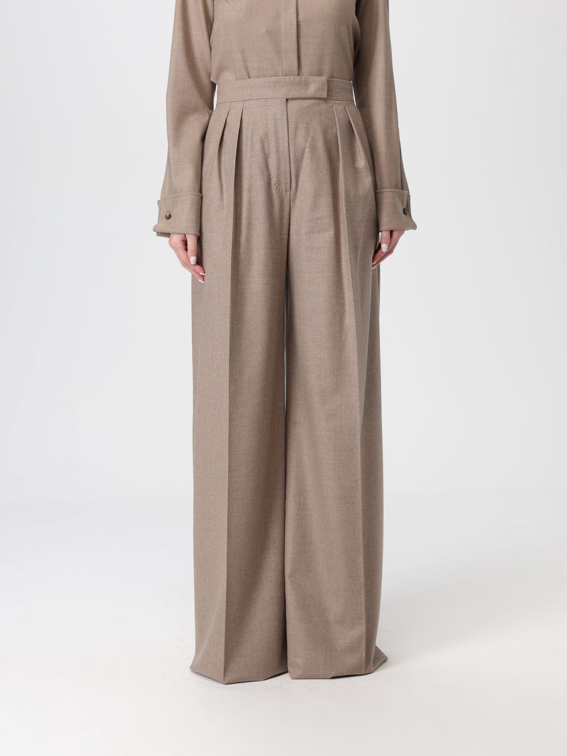 Max Mara Pants  Woman Color Dove Grey In Gray