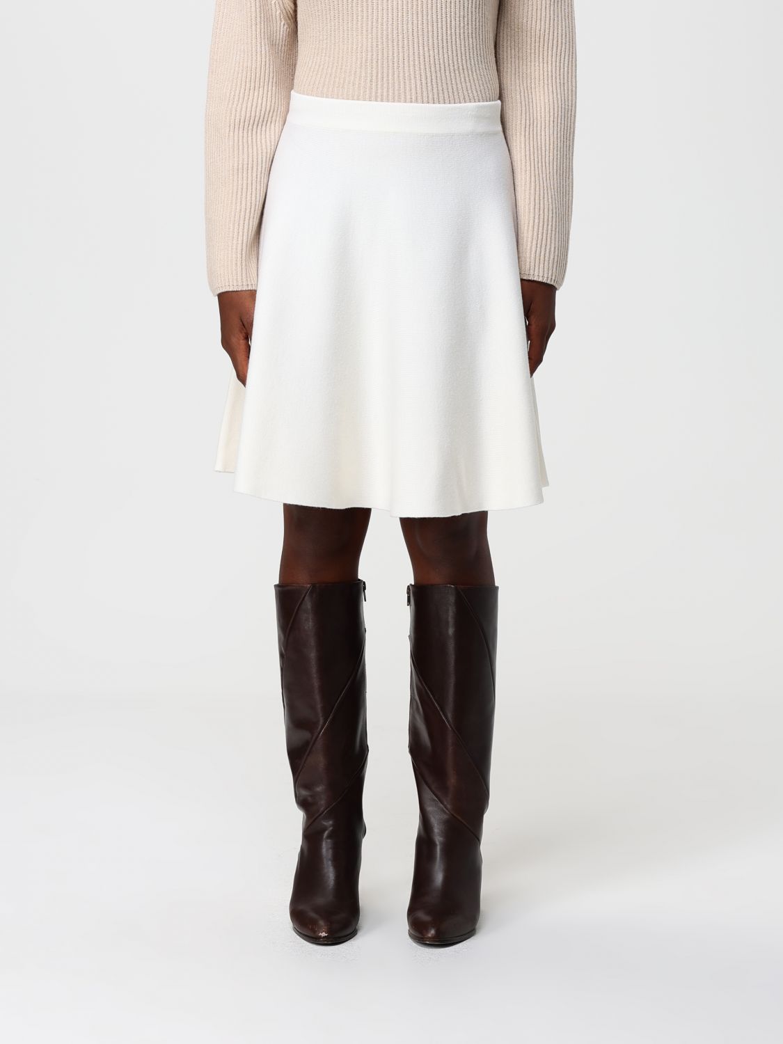Max Mara MAX MARA Skirt Woman color Pearl　MAX MARA スカート ウーマンカラー パール