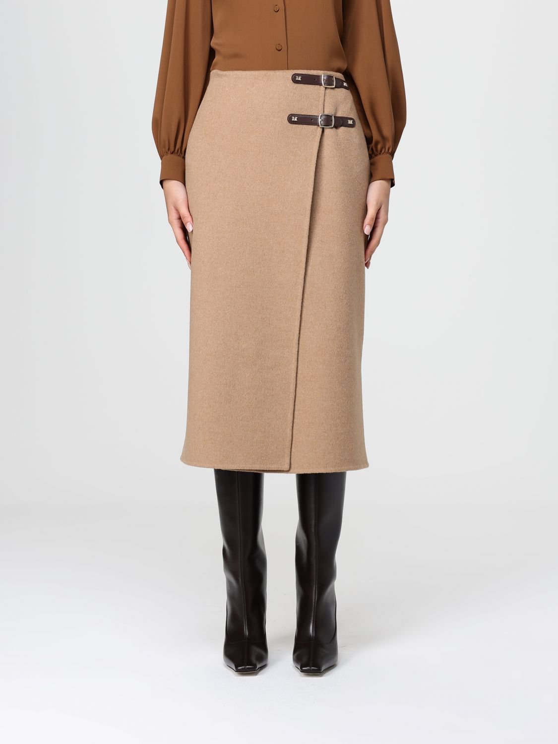 Max Mara Skirt  Woman Color Camel In Neutral