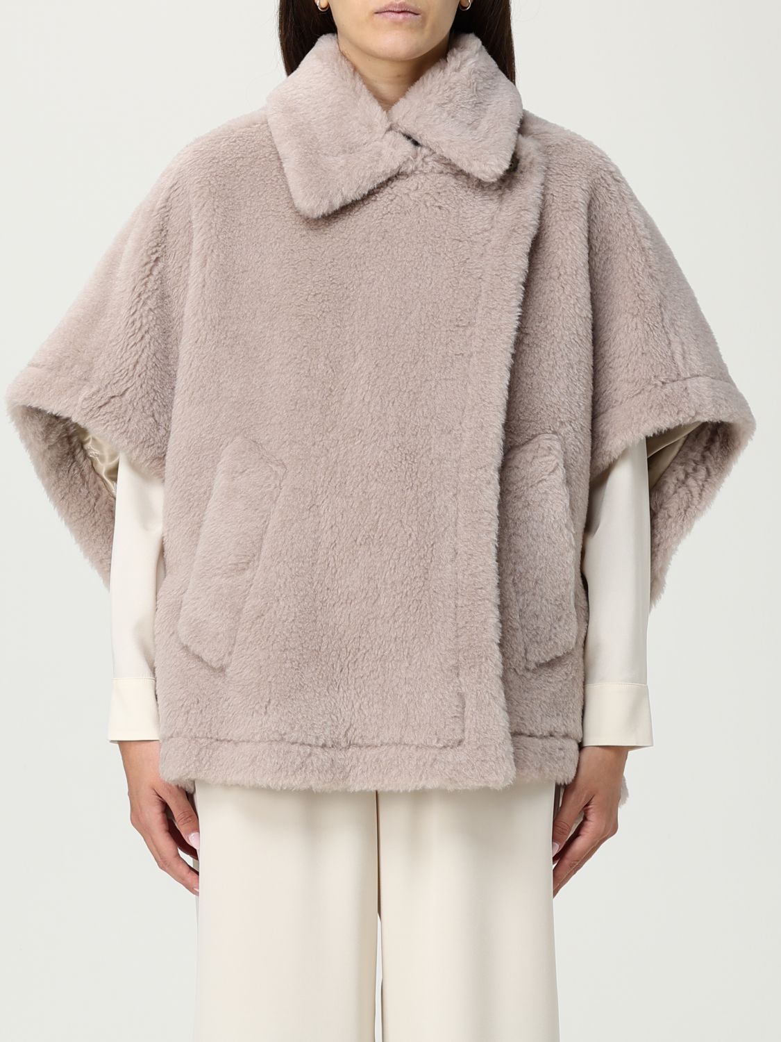 Max Mara Cape  Woman Color Beige In Multi