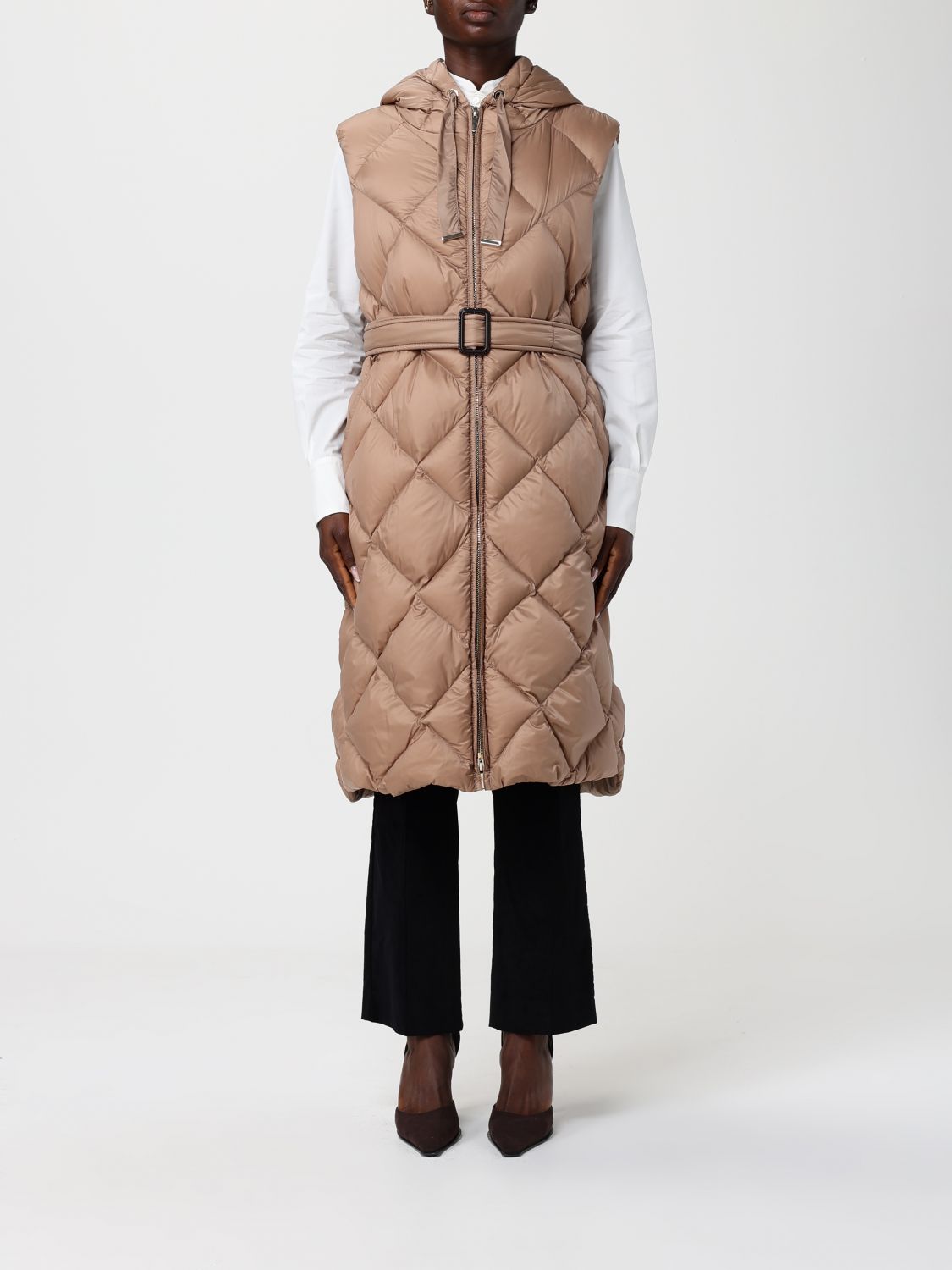 Max Mara The Cube Waistcoat  Woman Color Camel In Brown