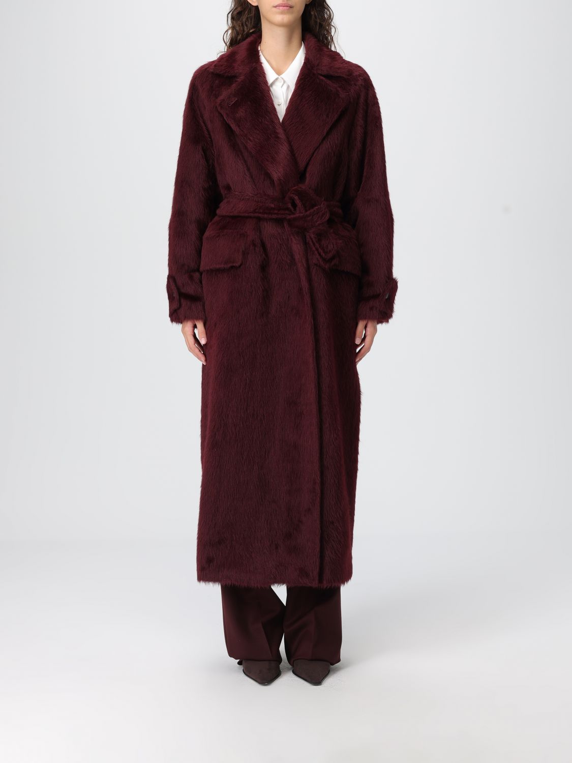 Max Mara Coat  Woman Color Burgundy