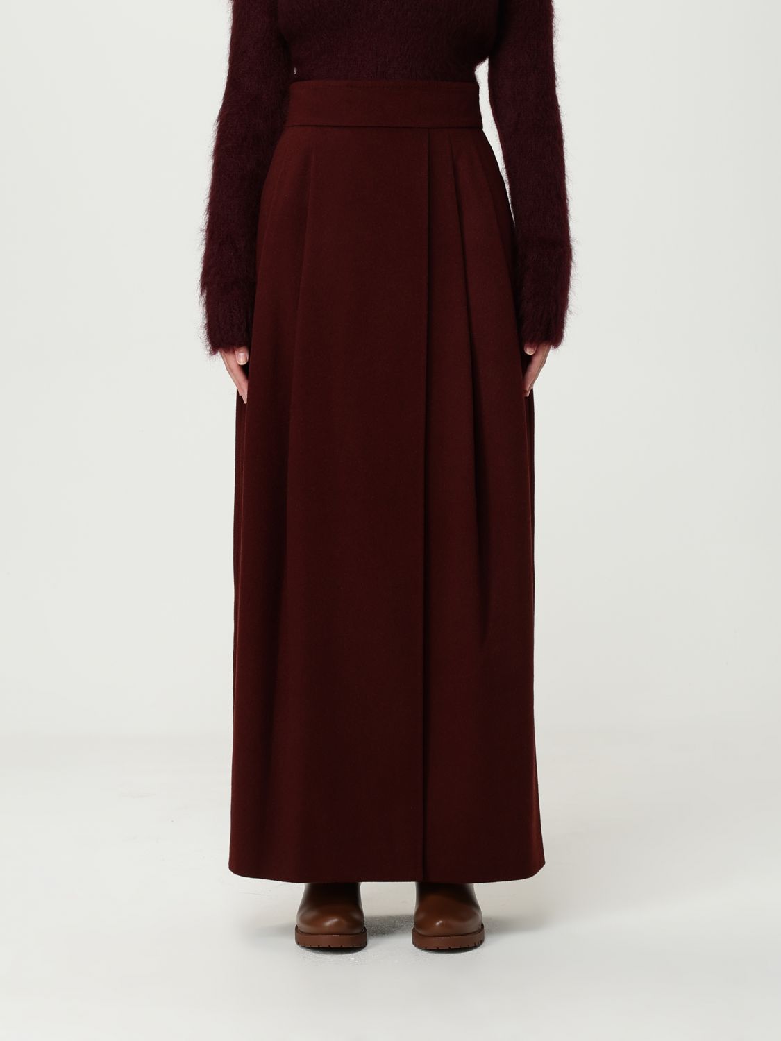 Max Mara Zattera Skirt Purple In Burgundy