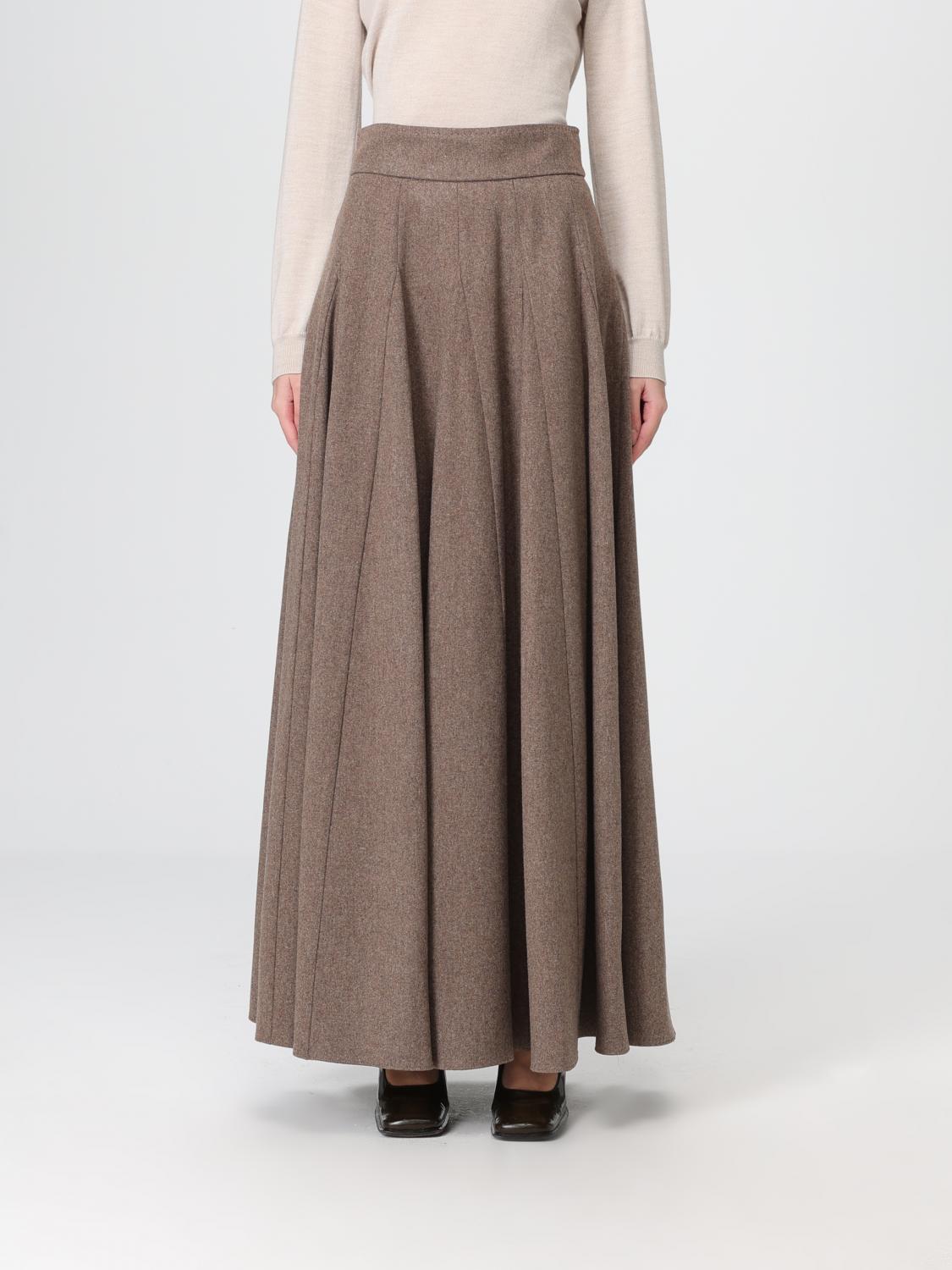 Max Mara Skirt  Woman Color Hazel In Brown