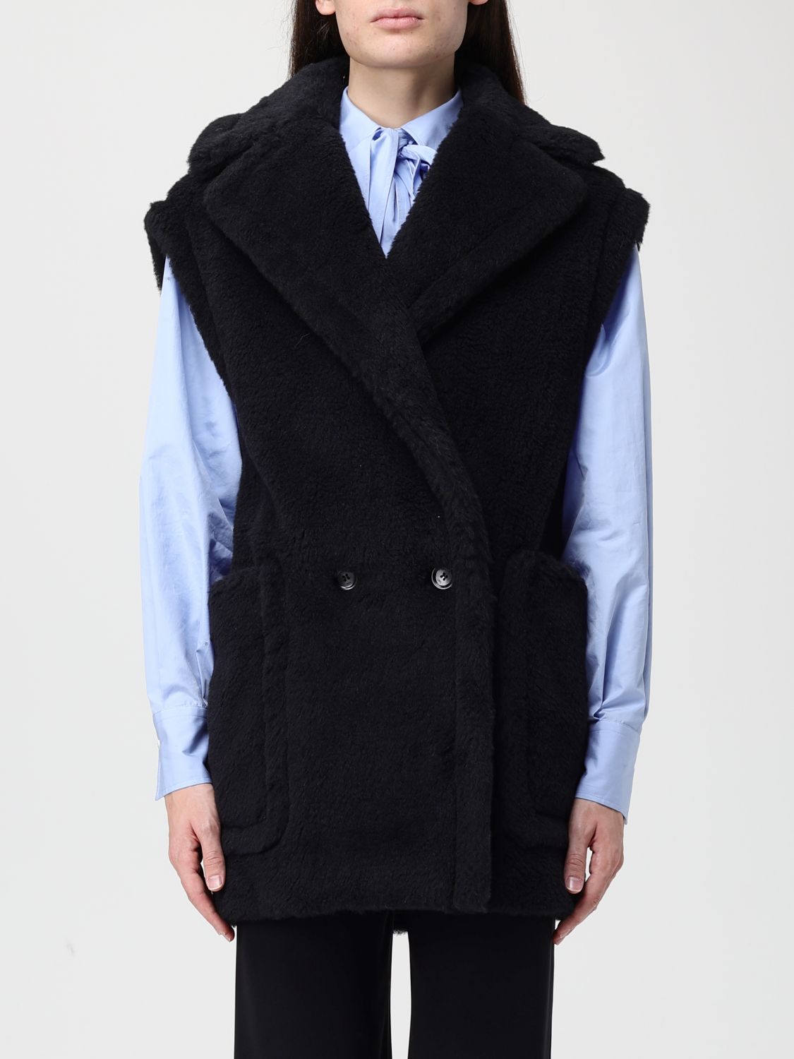 Max Mara Coat  Woman Color Black In Black