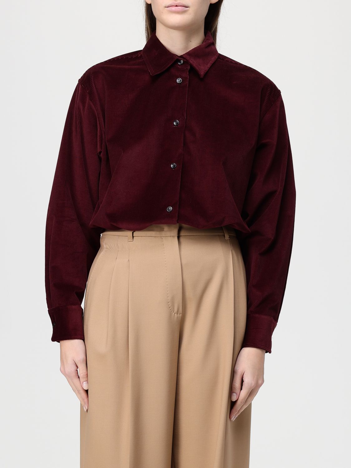 Max Mara Shirt  Woman Color Red In Burgundy