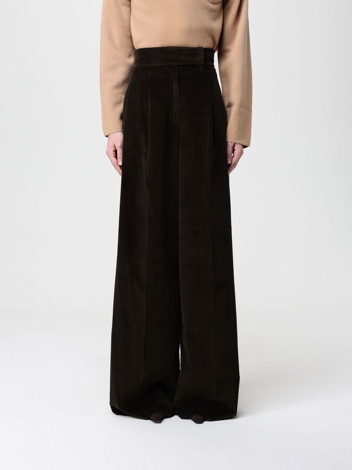 Max Mara Pants  Woman Color Green In Green