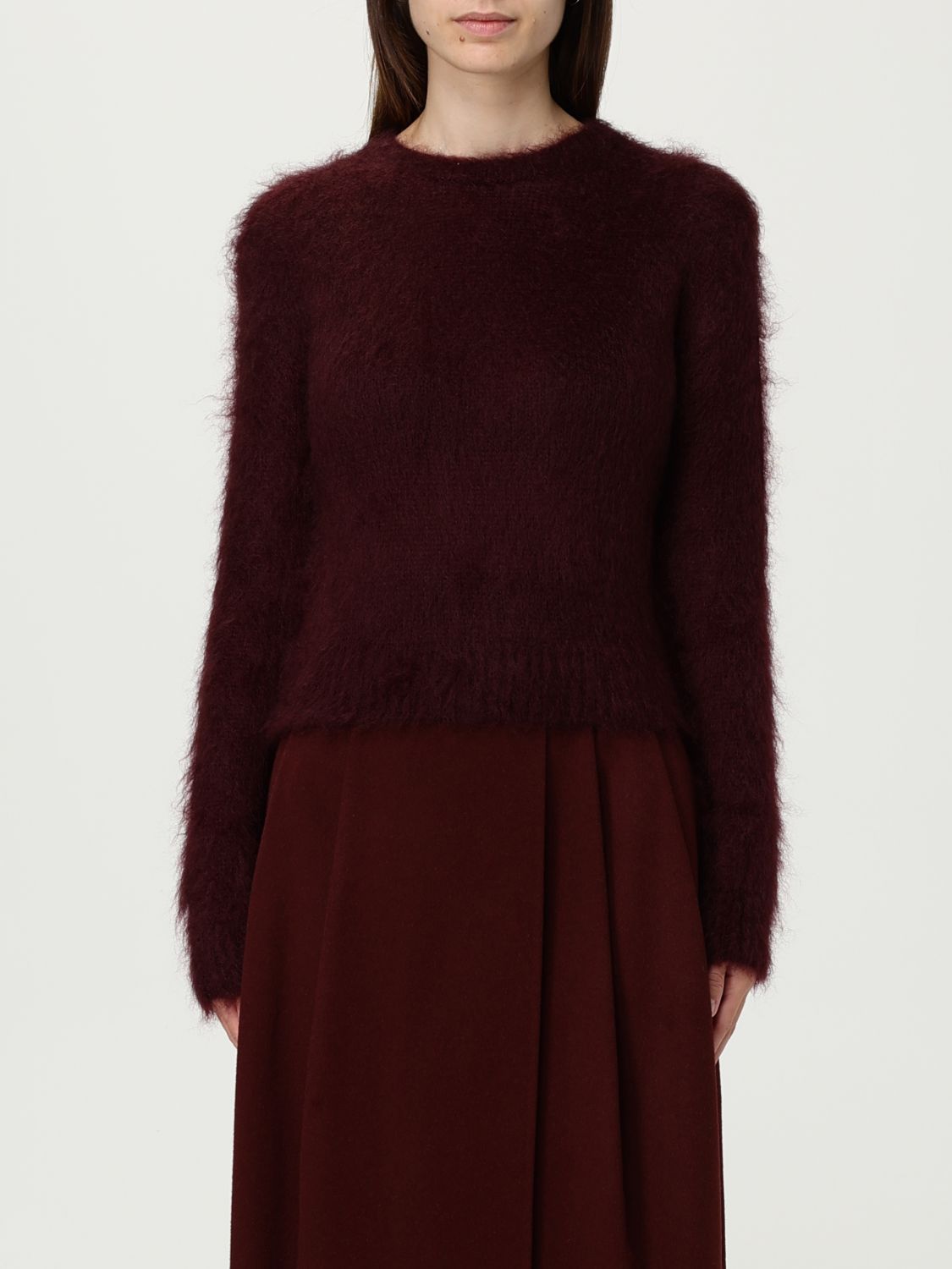 Max Mara Sweater Woman Color Burgundy In Burgundy