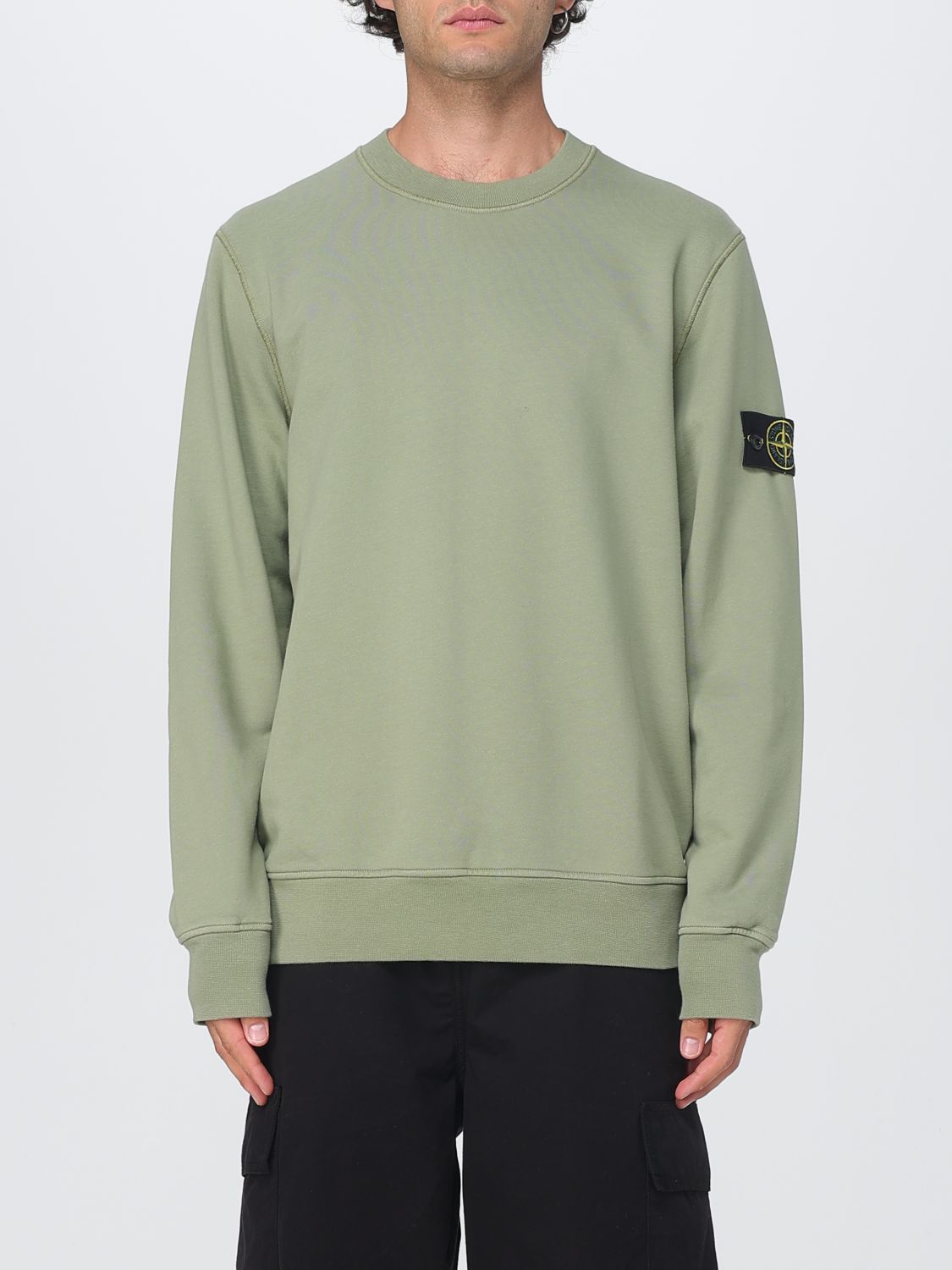 Stone Island Heavy Cotton Crewneck Sweatshirt In Multi