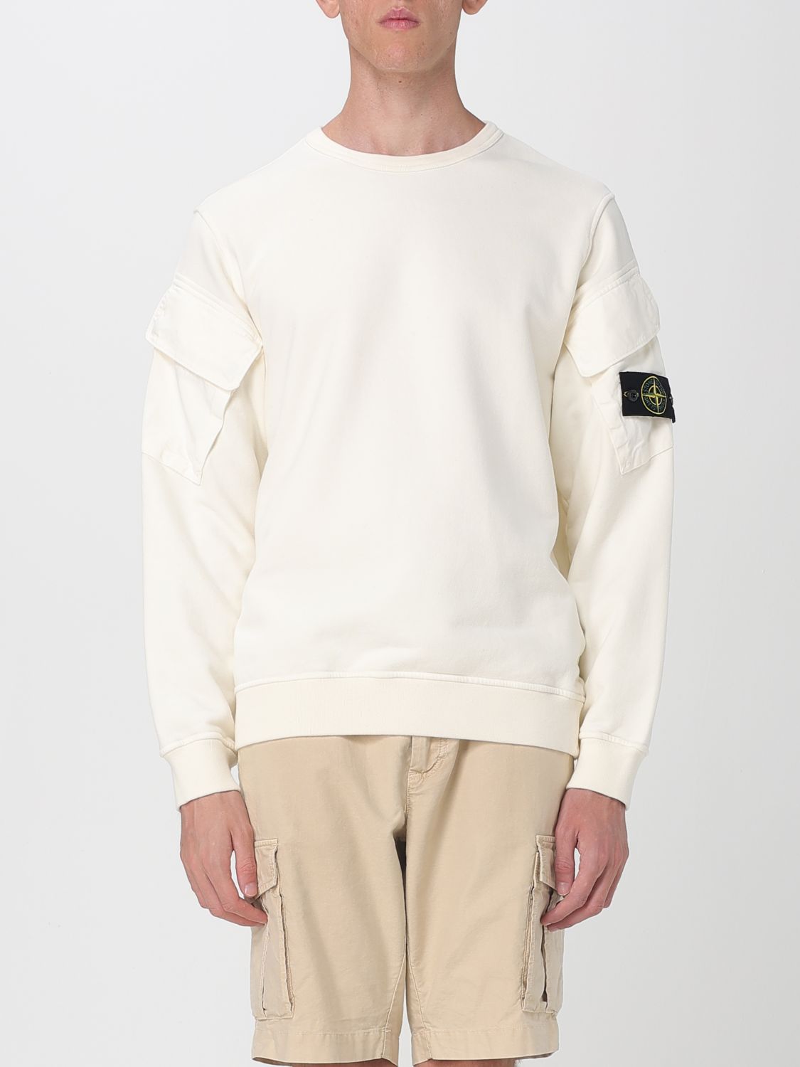 Stone Island Sweatshirt Men Color White In White