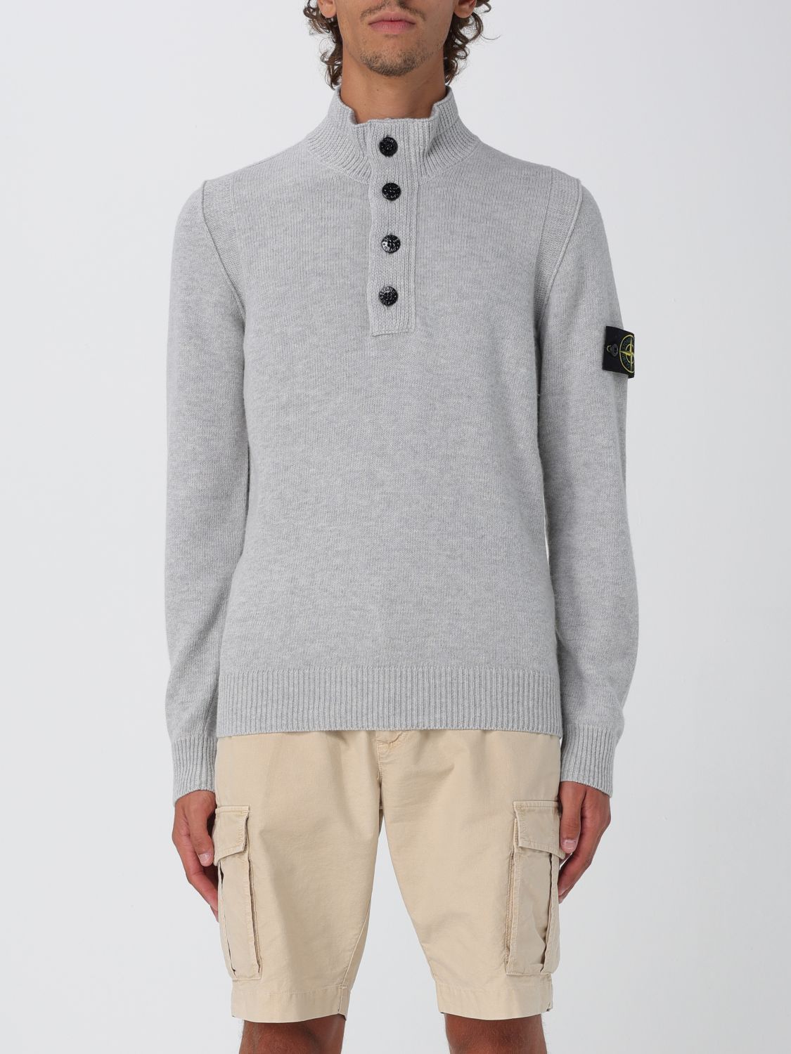 Stone Island Sweater  Men Color Charcoal In Gray