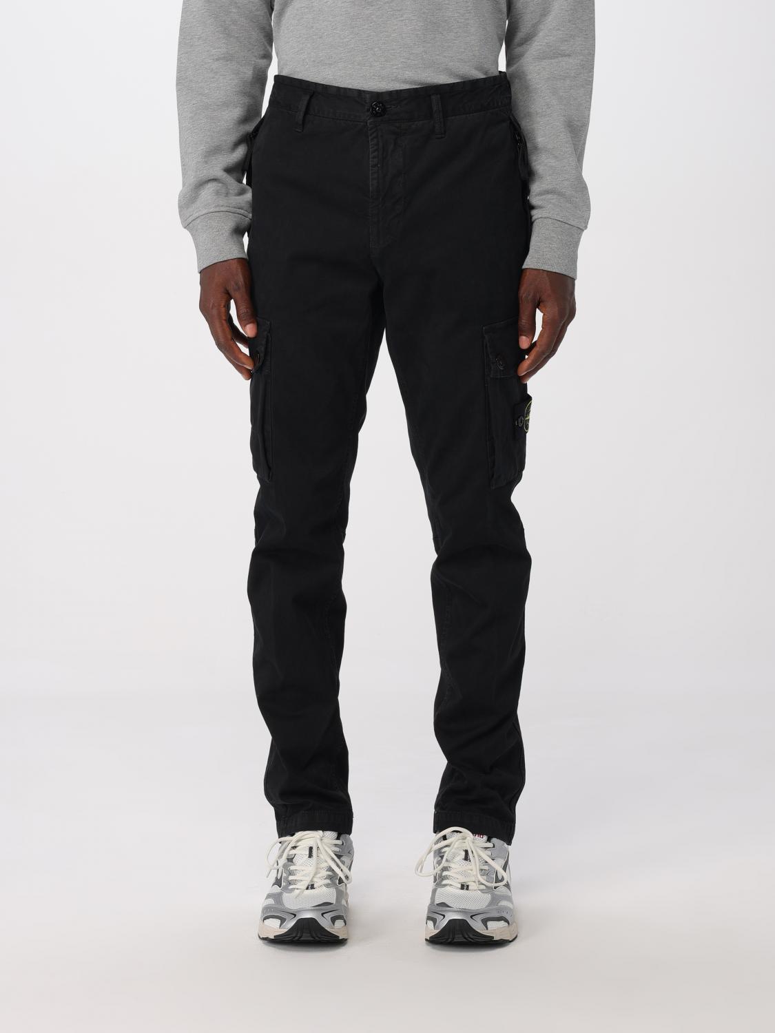 Stone Island Pants Men Color Black In Black