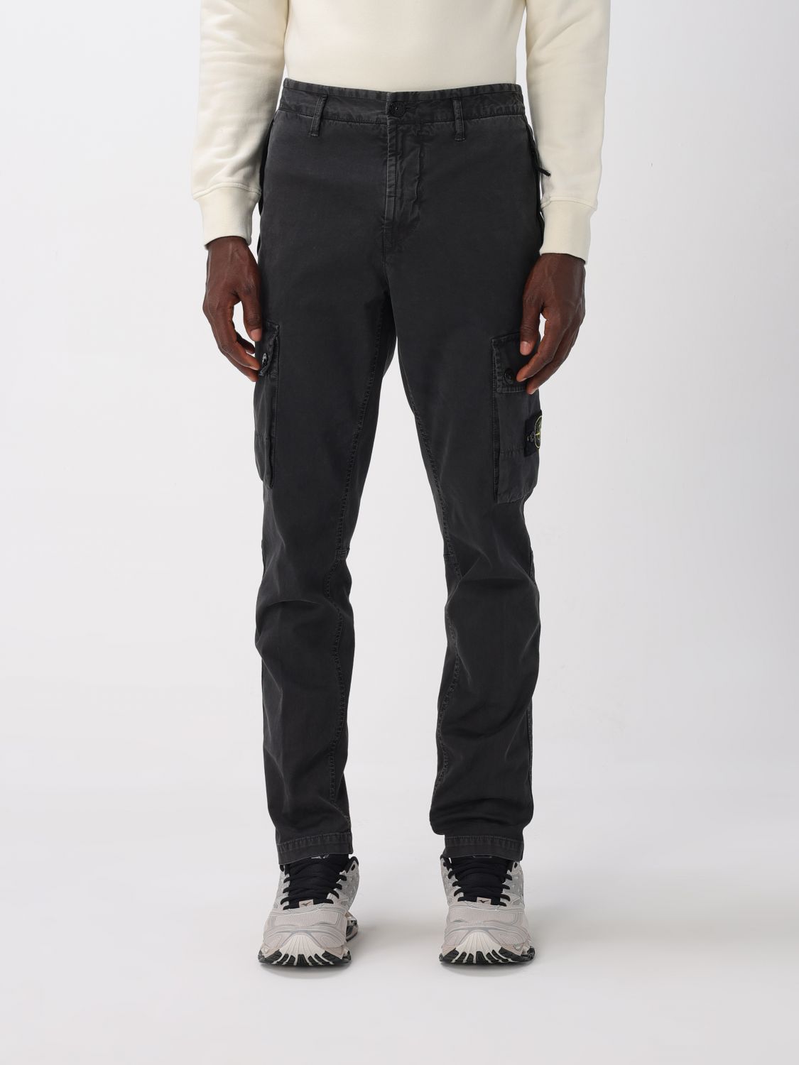 Stone Island Pants Men Color Grey In Gray