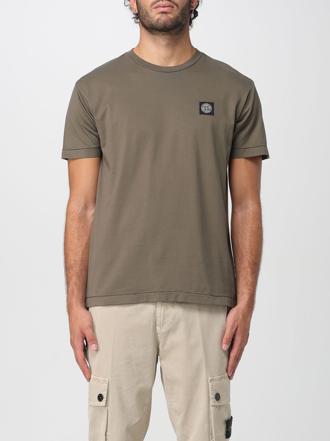 Stone Island T-shirt  Men Color Military In Green