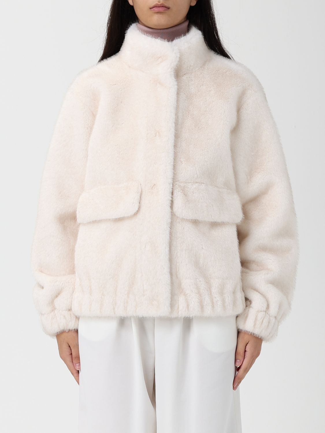 Michael Kors Coat Woman Color Yellow Cream In Yellow