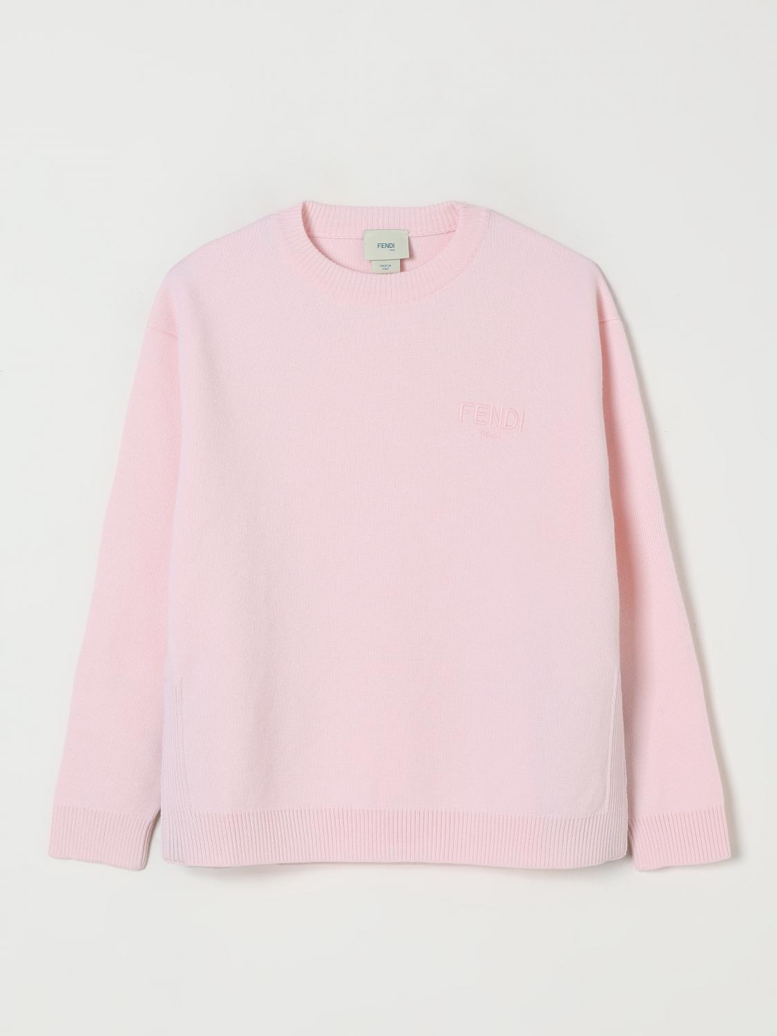 FENDI Maglia in lana vergine con bande FF