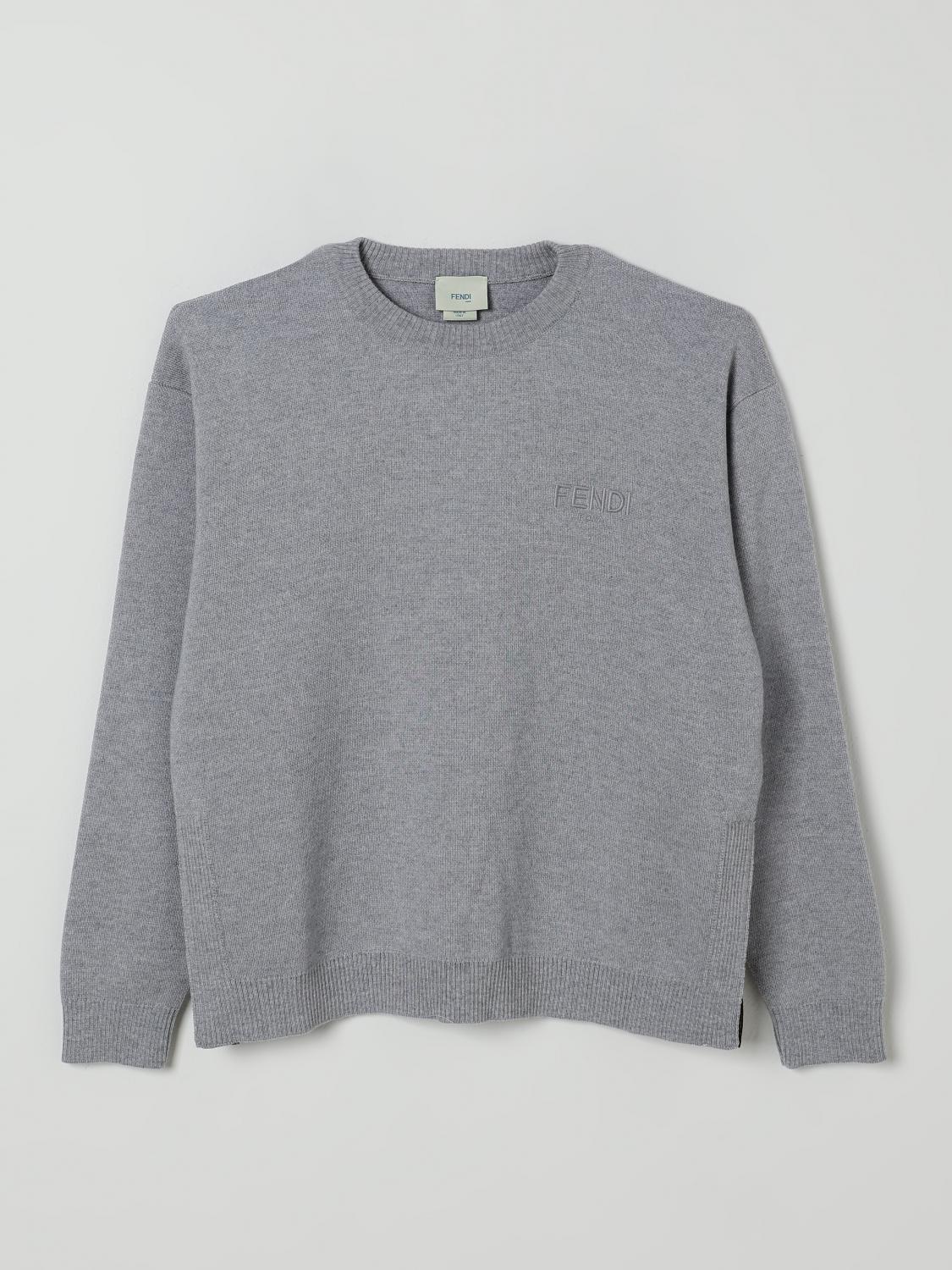 FENDI Maglia in lana vergine con bande FF