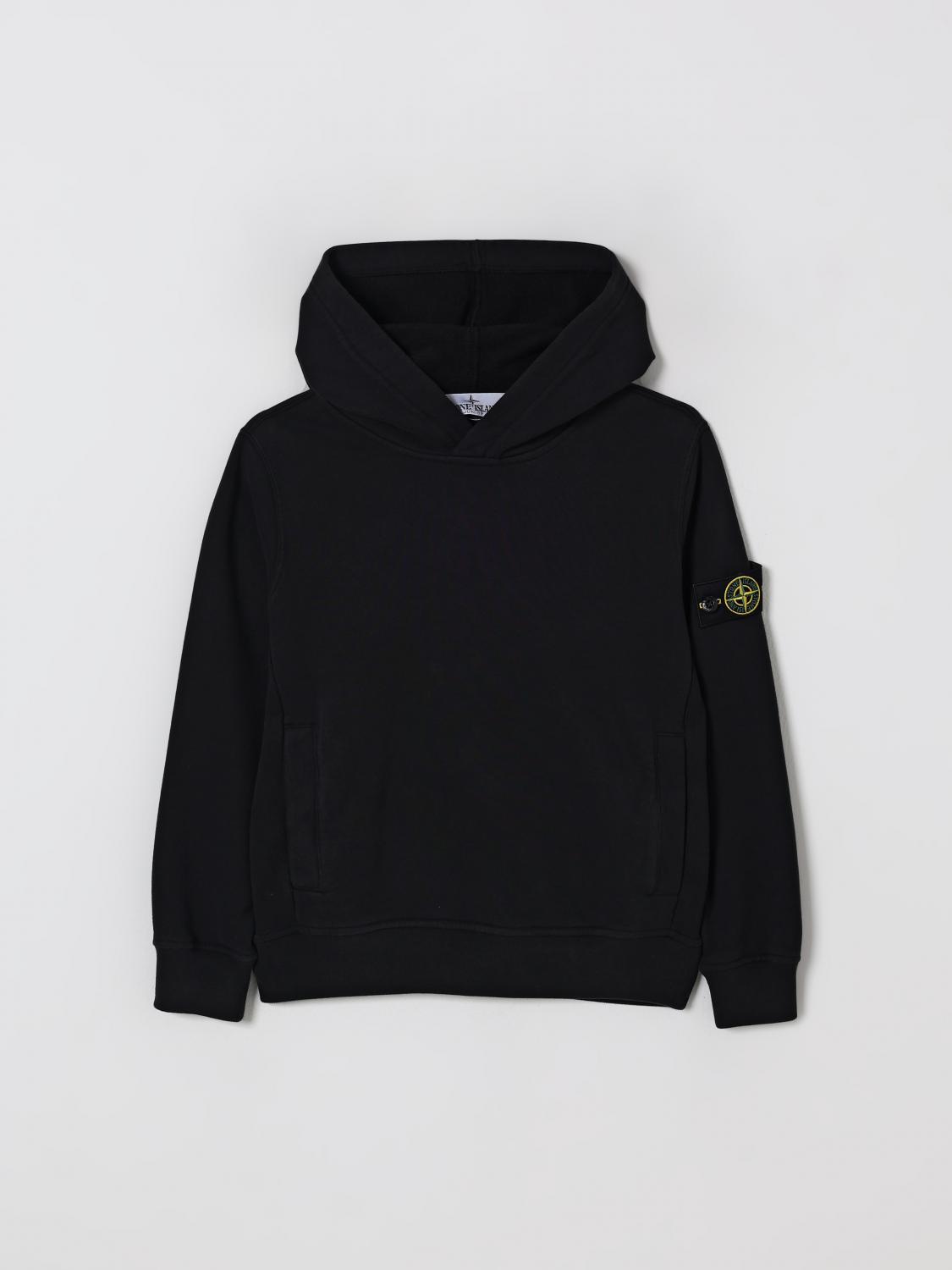 STONE ISLAND JUNIOR Sweater Kids color Black　STONE ISLAND JUNIOR セーター キッズカラー ブラック STONE