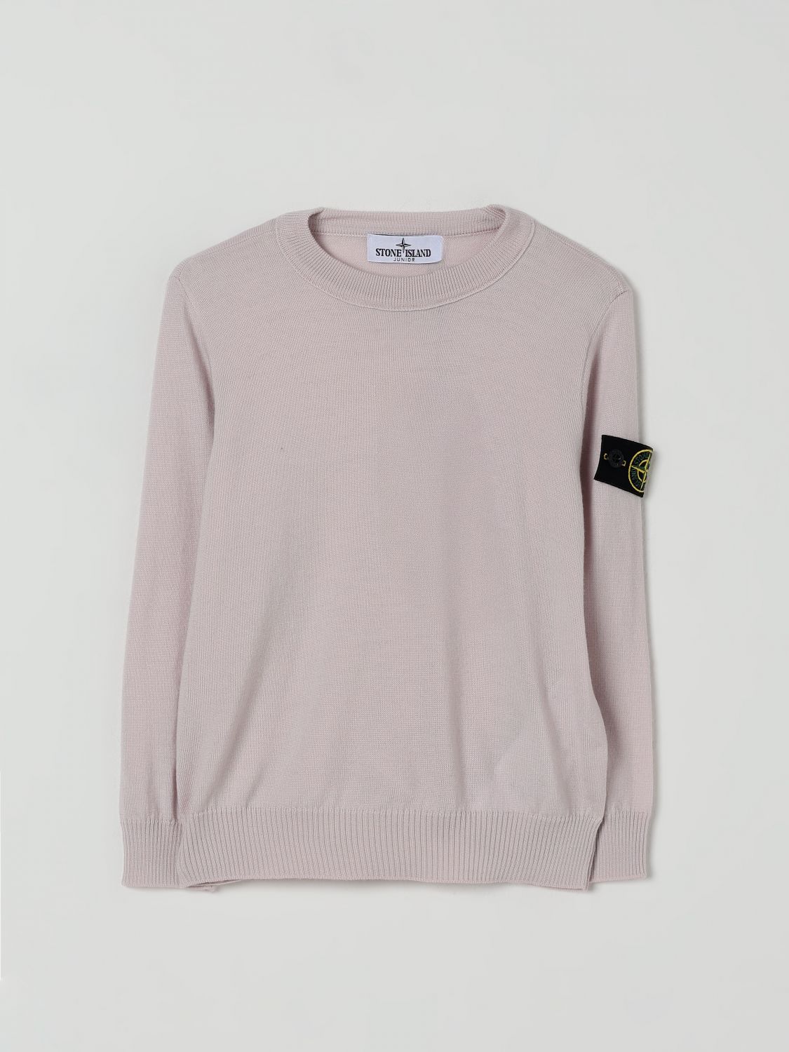 Stone Island Neutral Compass-patch Cotton Sweater In Pink