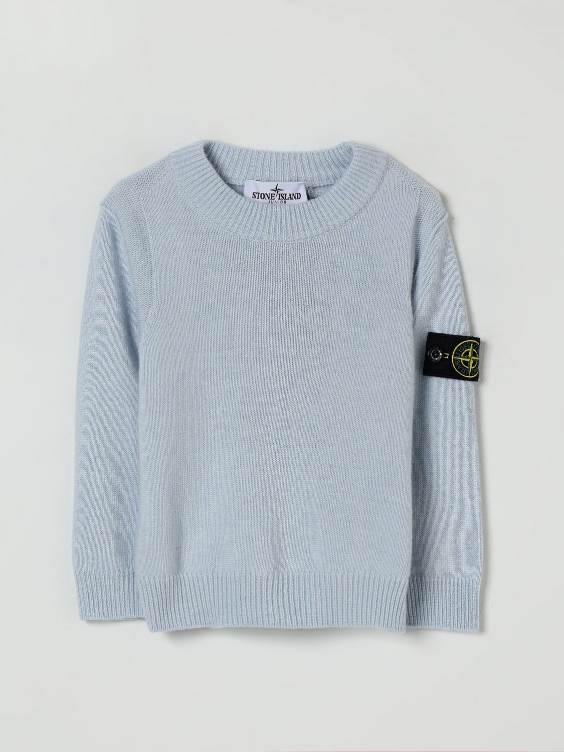 Stone Island Sweater Junior Kids Color Sky In Gray