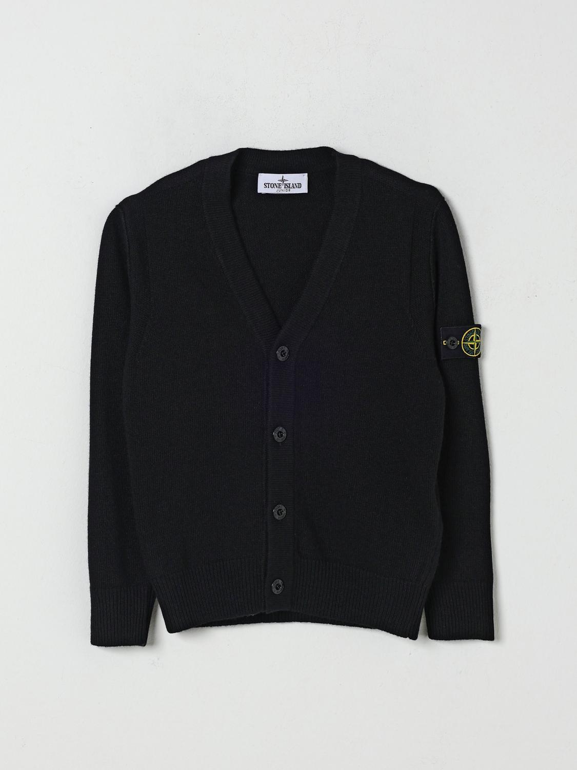 STONE ISLAND JUNIOR Sweater Kids color Black　STONE ISLAND JUNIOR セーター キッズカラー ブラック STONE