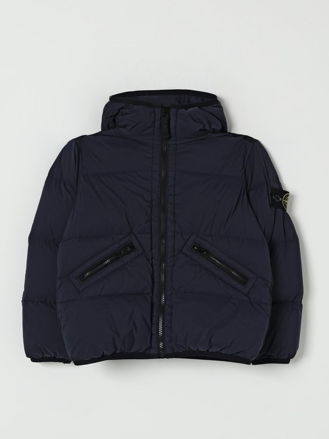 Stone Island Jacket  Junior Kids Color Navy In Black
