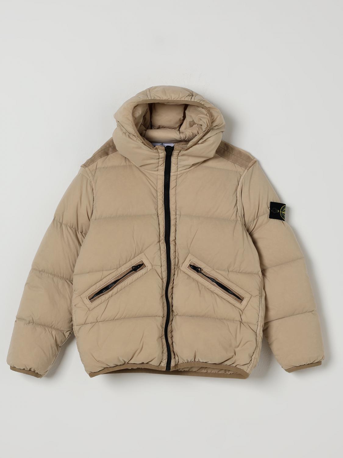 Stone Island Jacket Junior Kids Color Sand In Brown