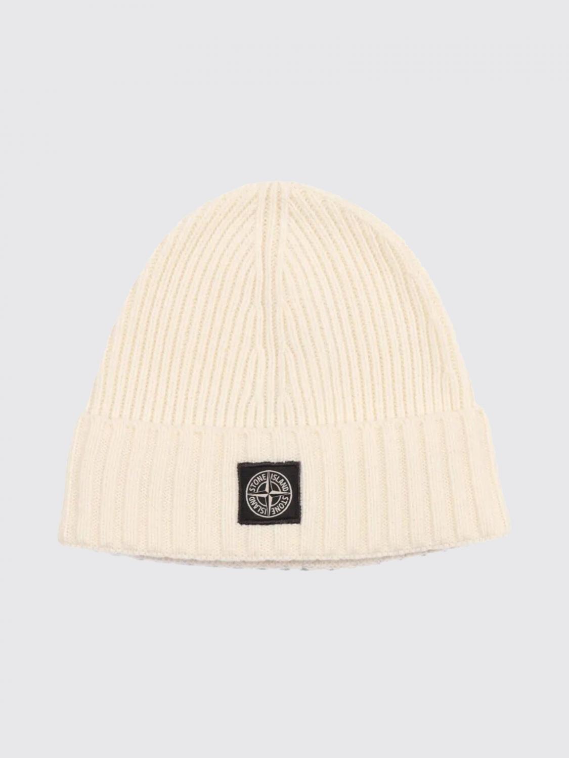 Stone Island Hat Kids  Junior In White
