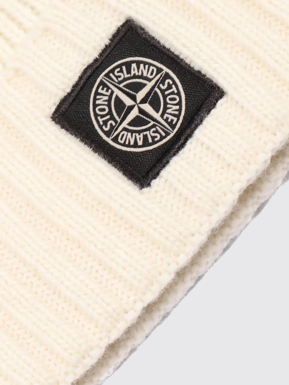 Stone Island Hat Kids Junior In White