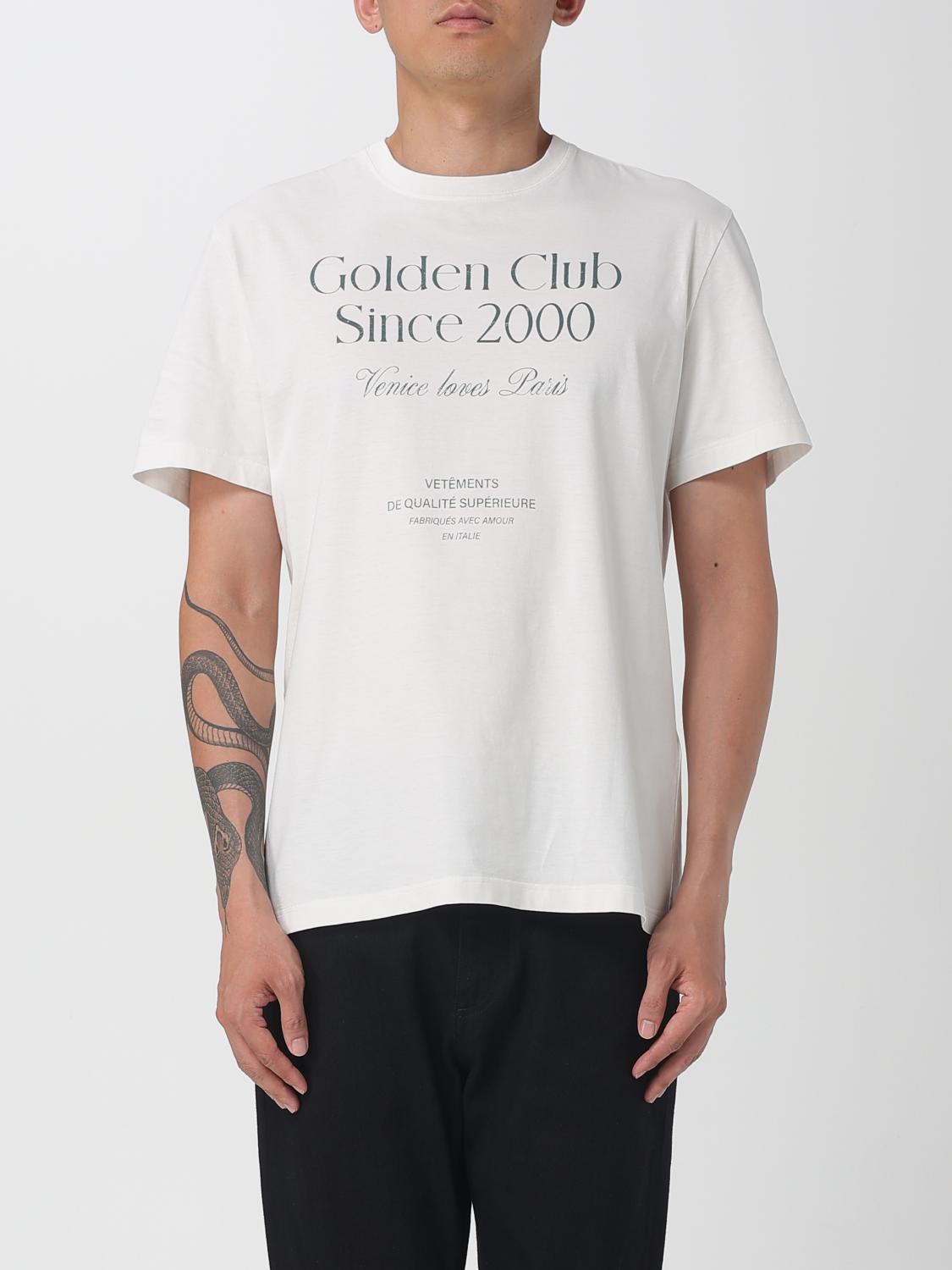 Golden Goose Journey Ms T-shirt Regular Light Cotton Jersey With Print In White