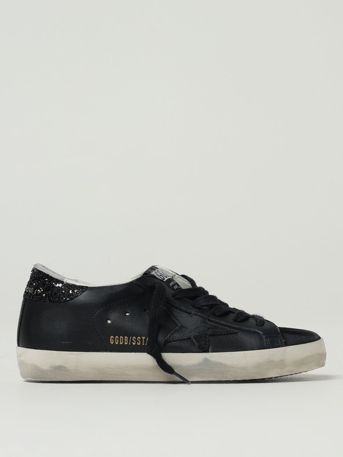 Golden Goose Deluxe Brand Women Super-star Classic With List Low-top Sneakers With Suede Inserts And In Black