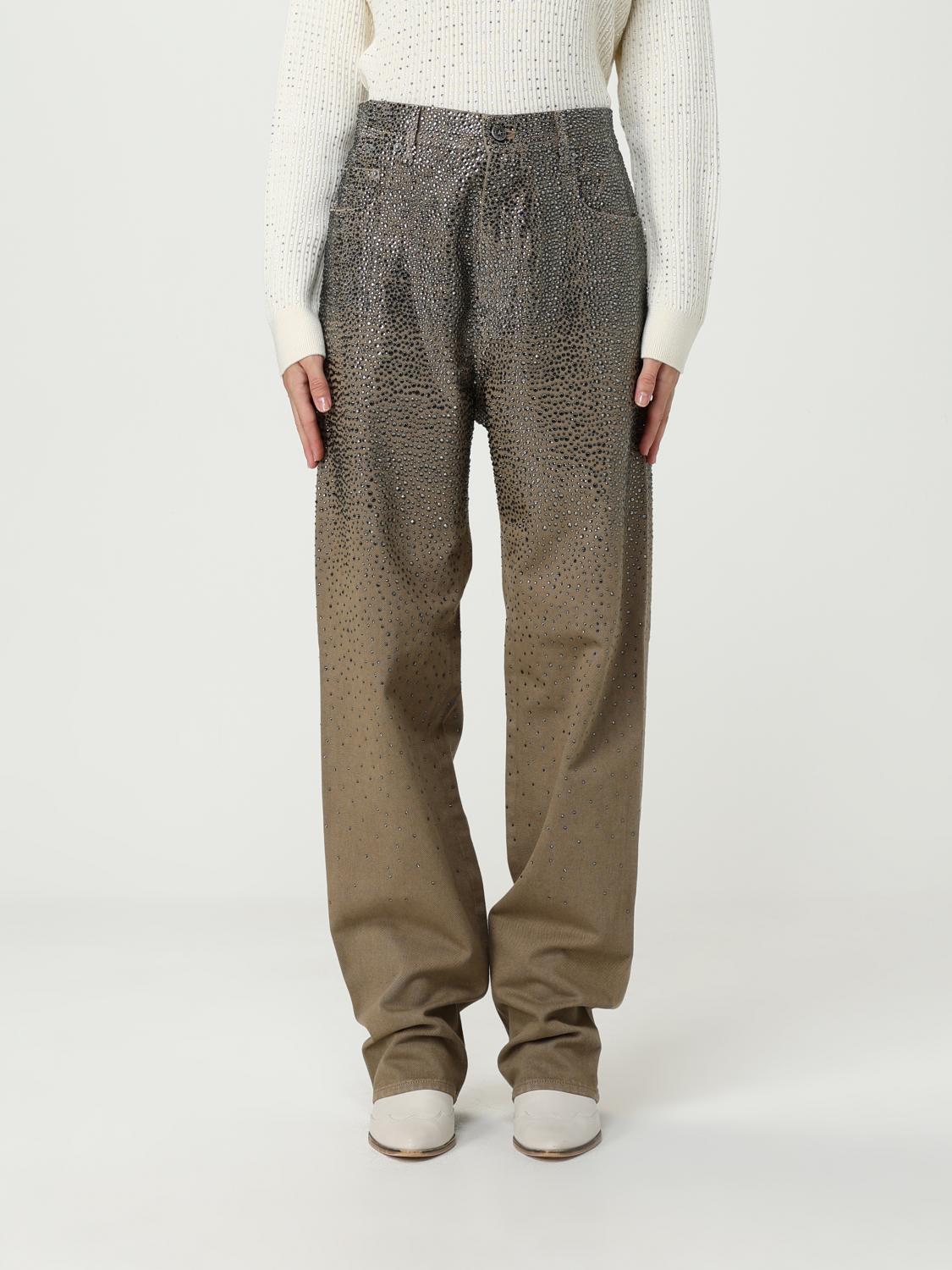 Golden Goose Jeans  Woman Color Kaki In Multi