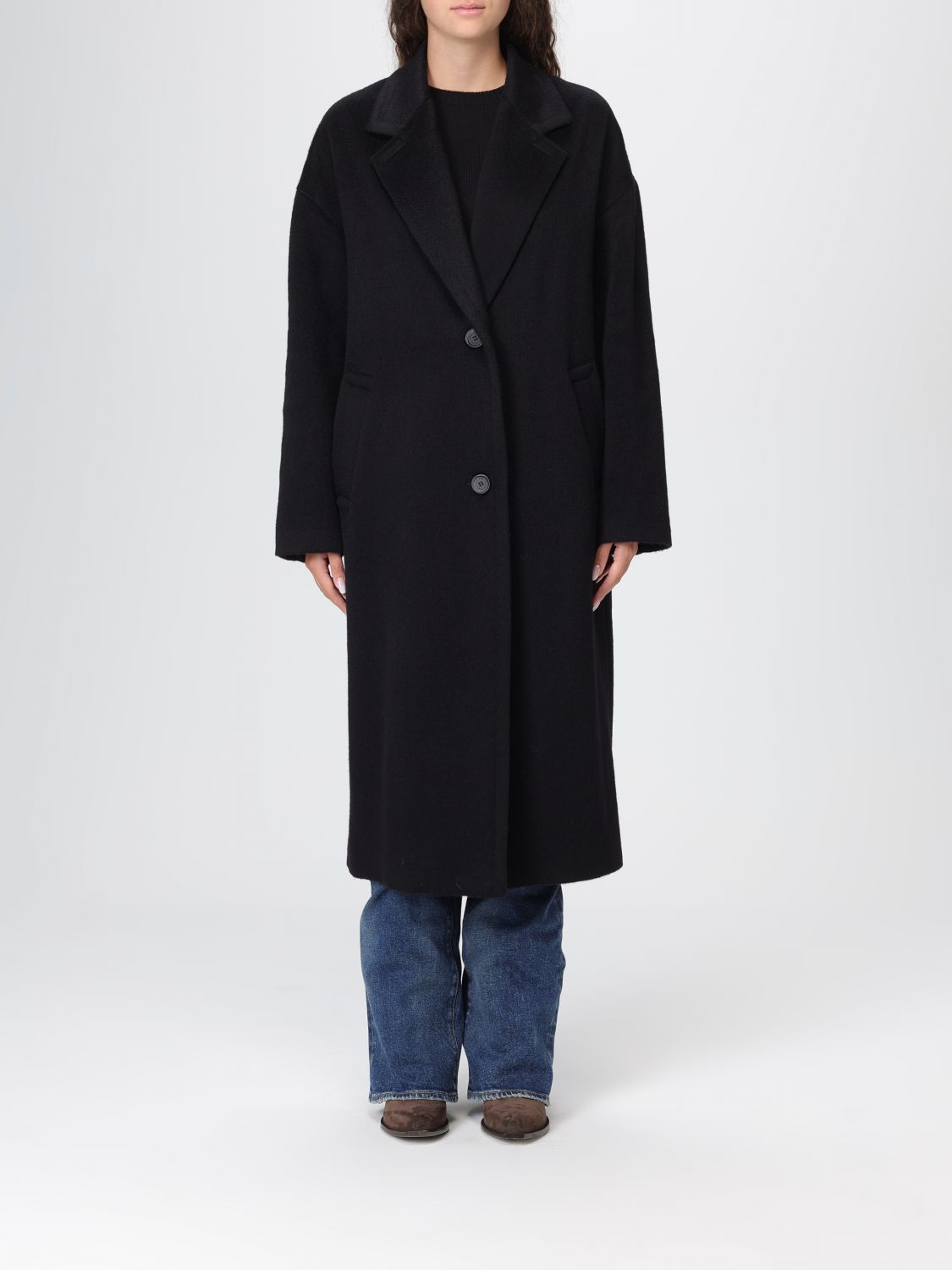 Golden Goose Coat  Woman Color Black In Black