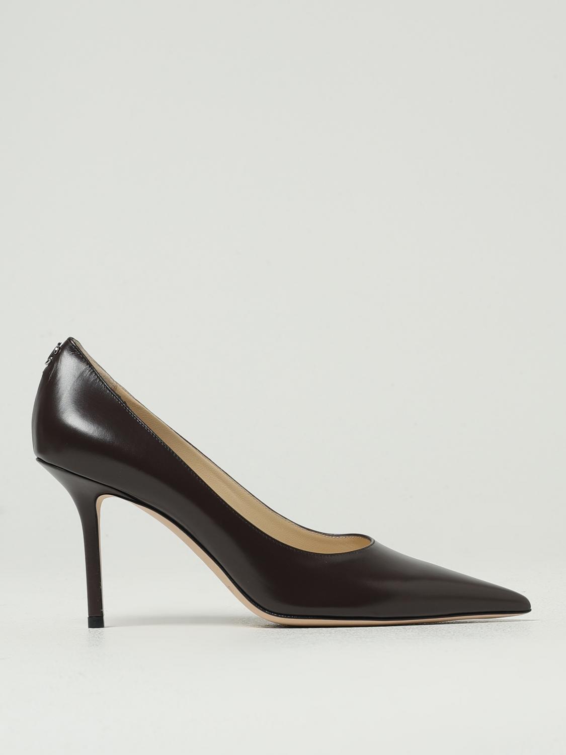 Jimmy Choo Leather Pointed Toe Stiletto Heel Pumps In Brown