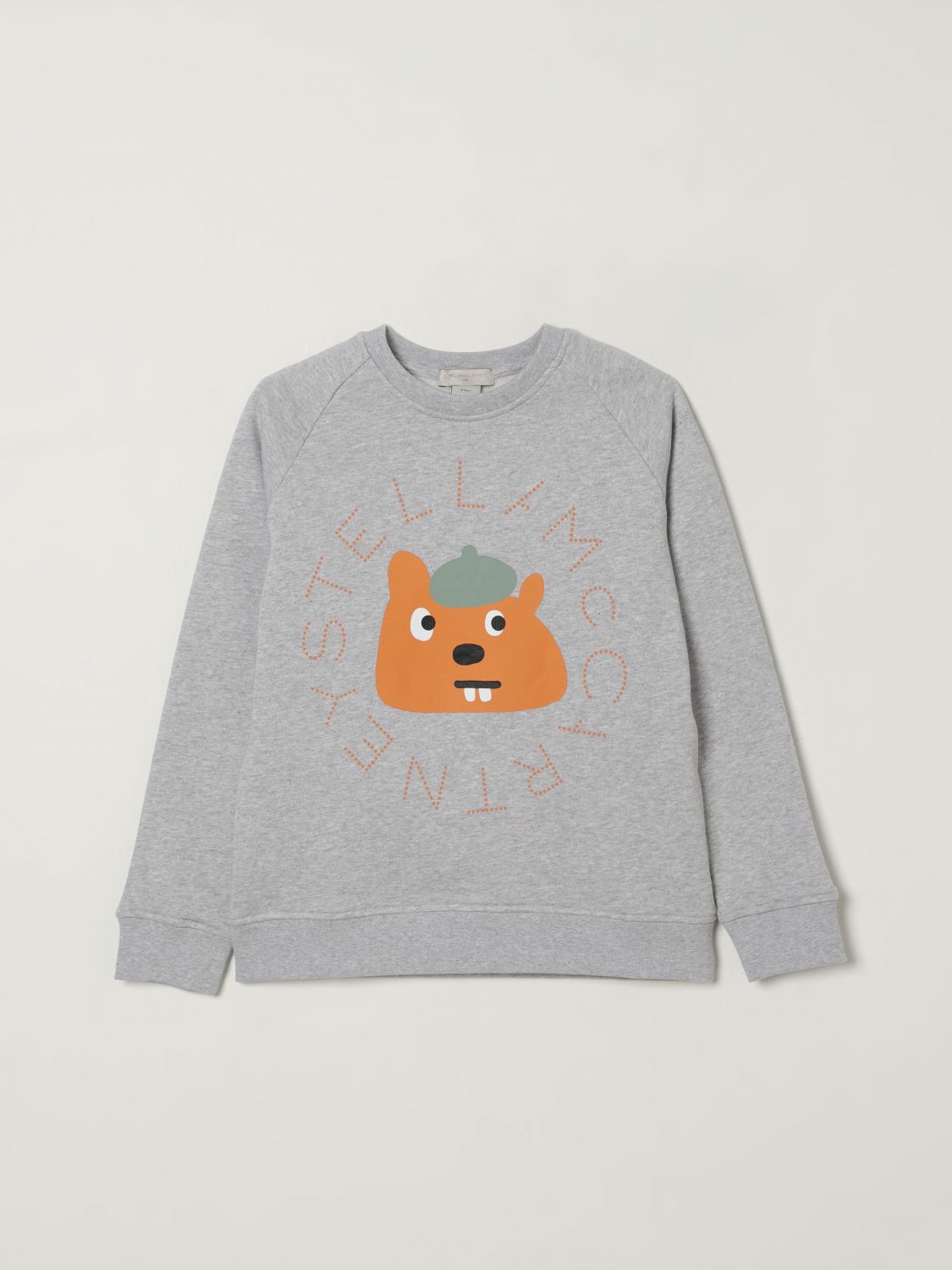 Stella Mccartney Squirrel Print Sweatshirt In Gray