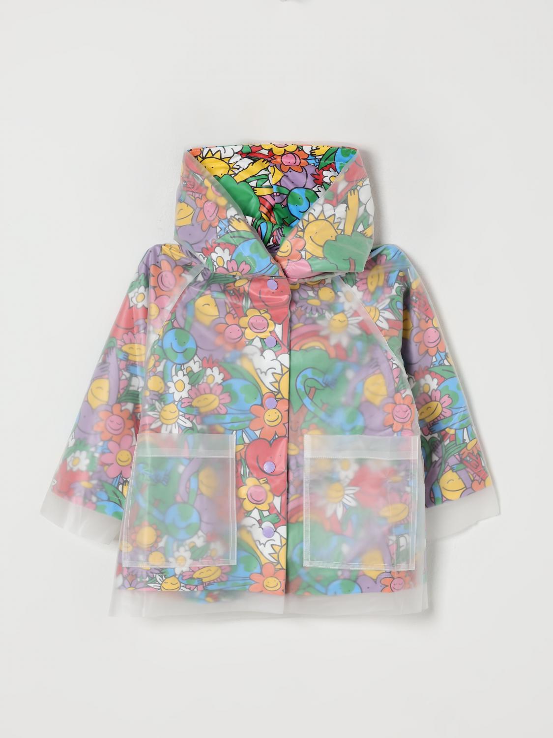 Stella Mccartney Long-sleeved Printed Raincoat In Multi