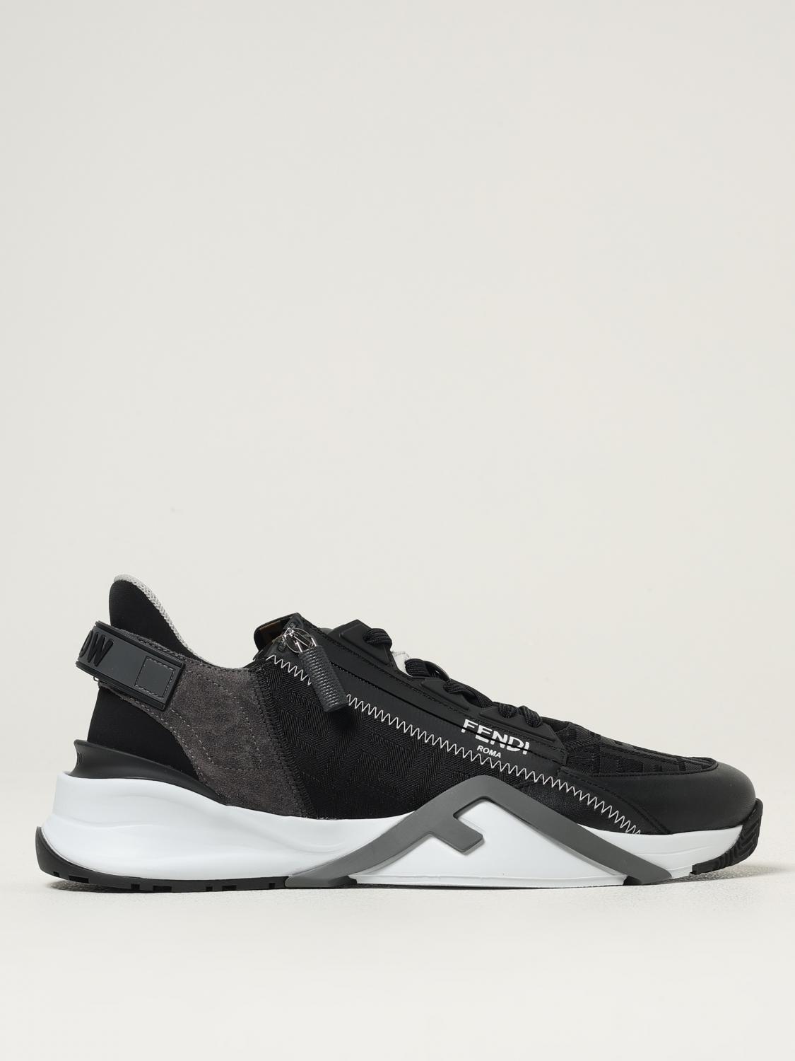 FENDI Sneakers Flow in pelle e mesh