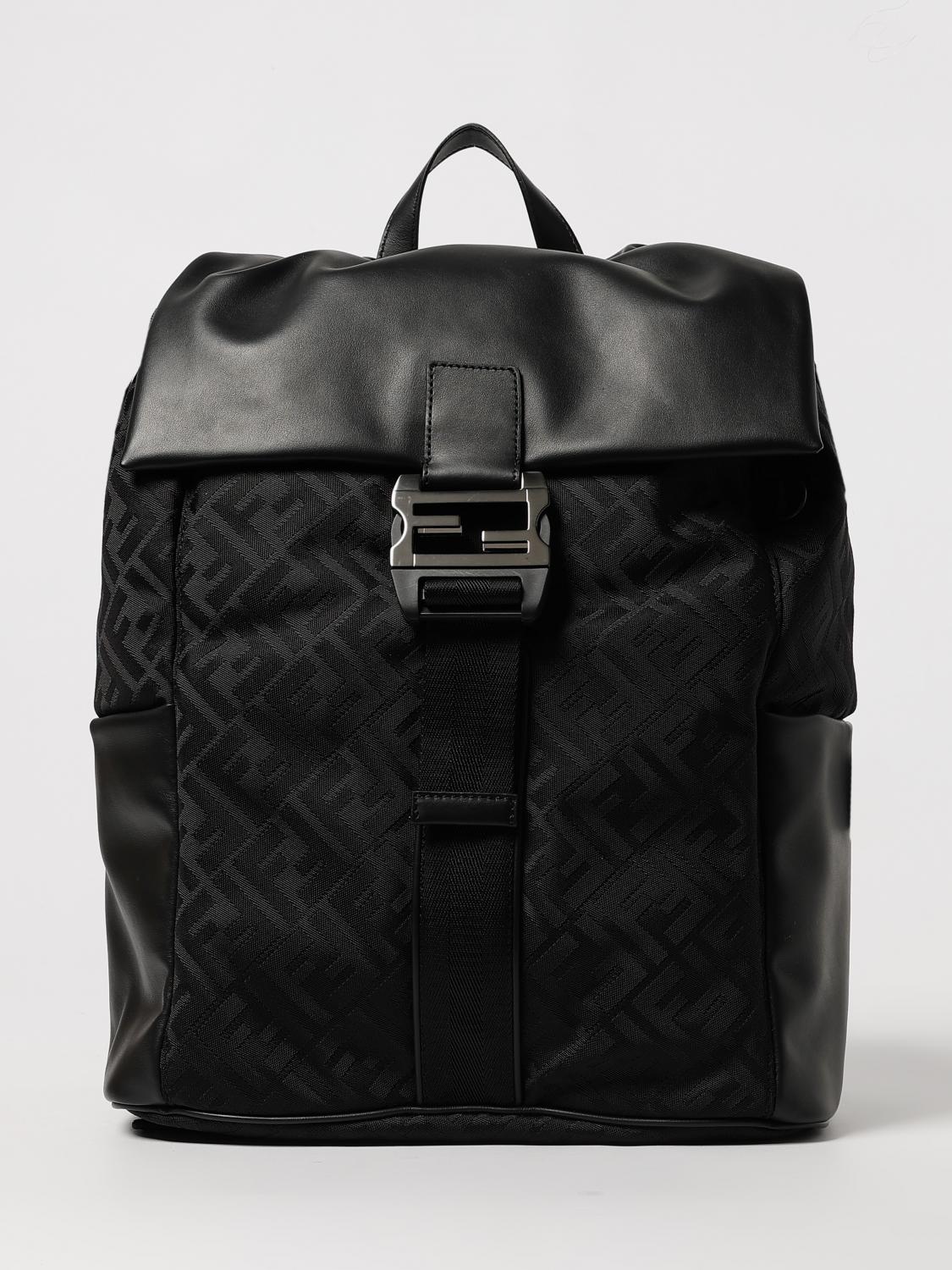 Backpack FENDI Men color Black