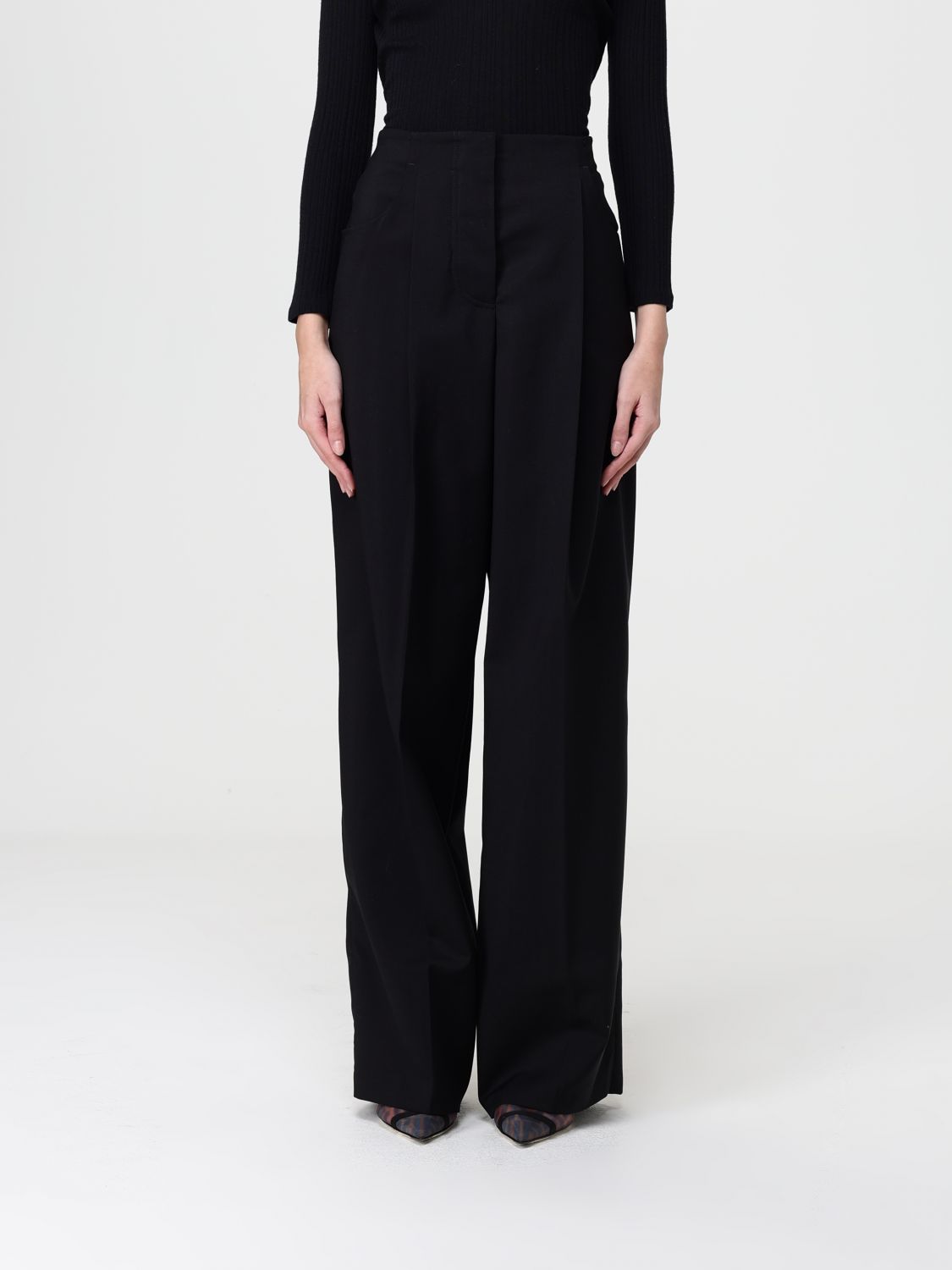 FENDI Pantalone palazzo in lana Merino