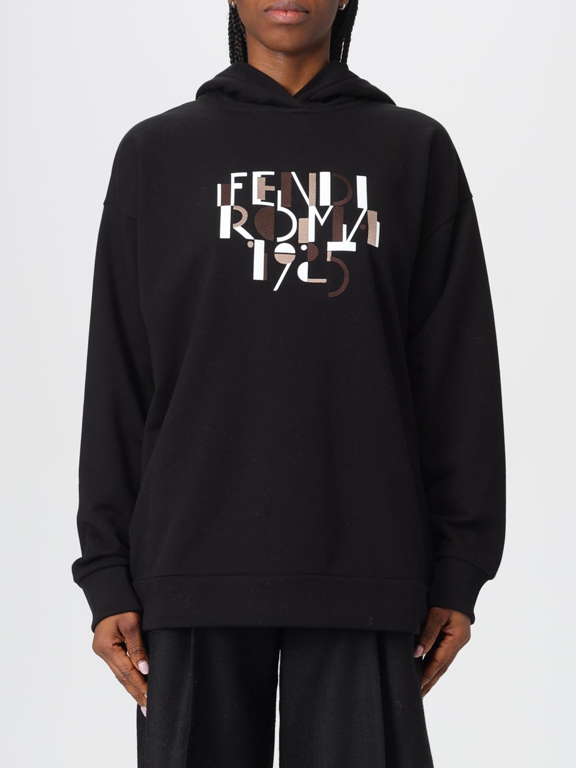 FENDI FENDI Sweatshirt Woman color Black　FENDI スウェットシャツ レディース カラー ブラック