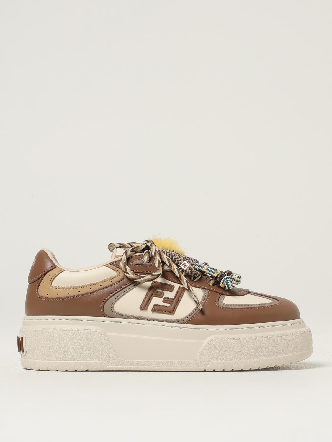 FENDI Sneakers platform Match in pelle