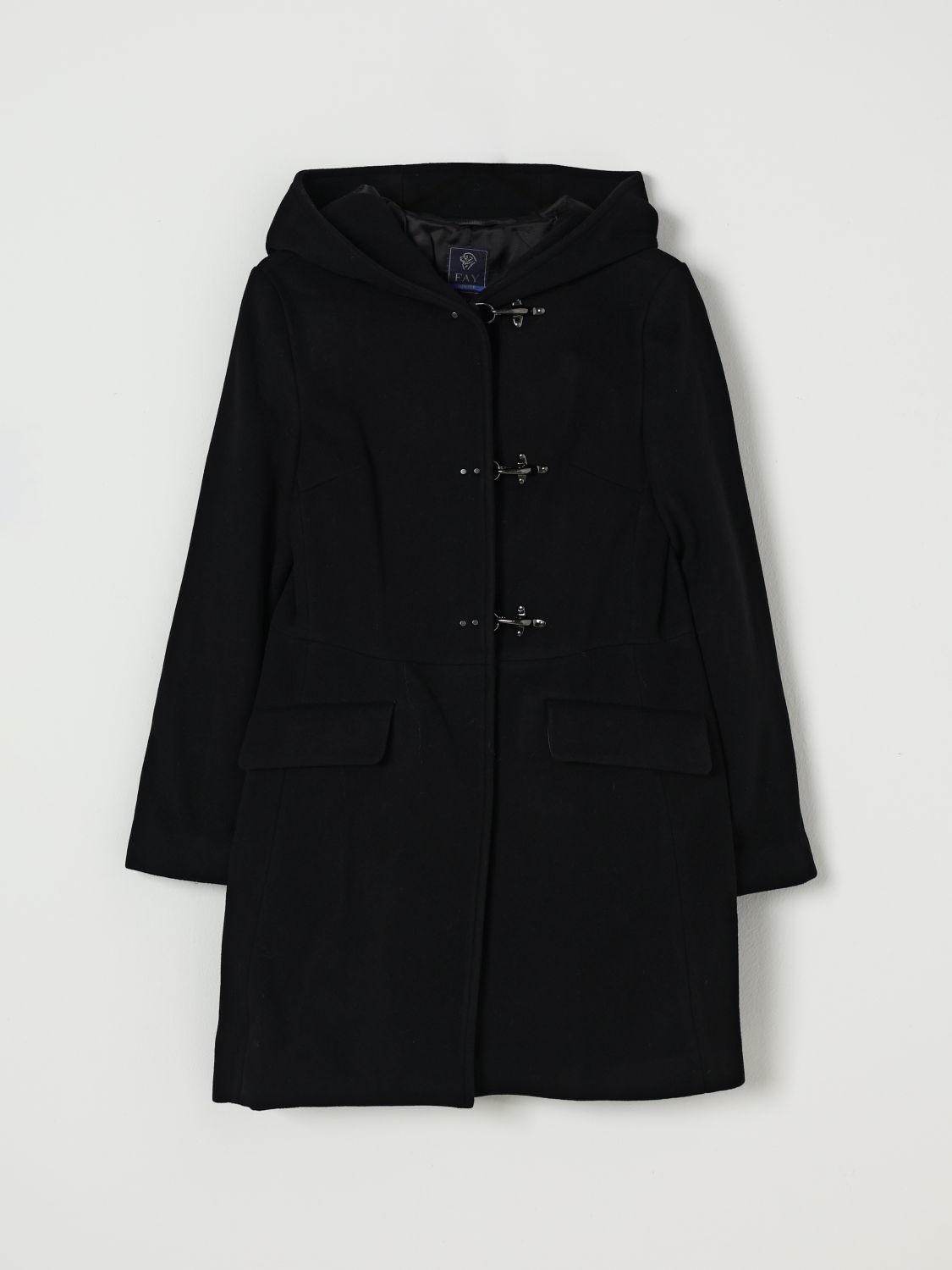 Fay Junior Coat Kids Color Black In Black