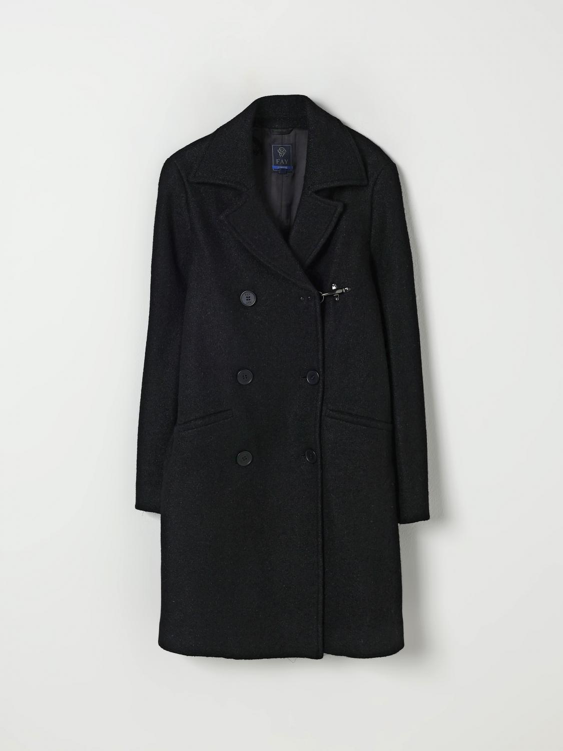 Fay Junior Coat  Kids Color Black In Black